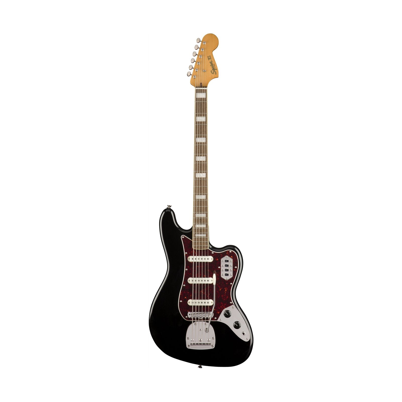 Squier Classic Vibe Bass VI Electric Guitar, Laurel FB, Black, SQUIER BY FENDER, BASS GUITAR, squier-by-fender-bass-guitar-037-4580-506, ZOSO MUSIC SDN BHD