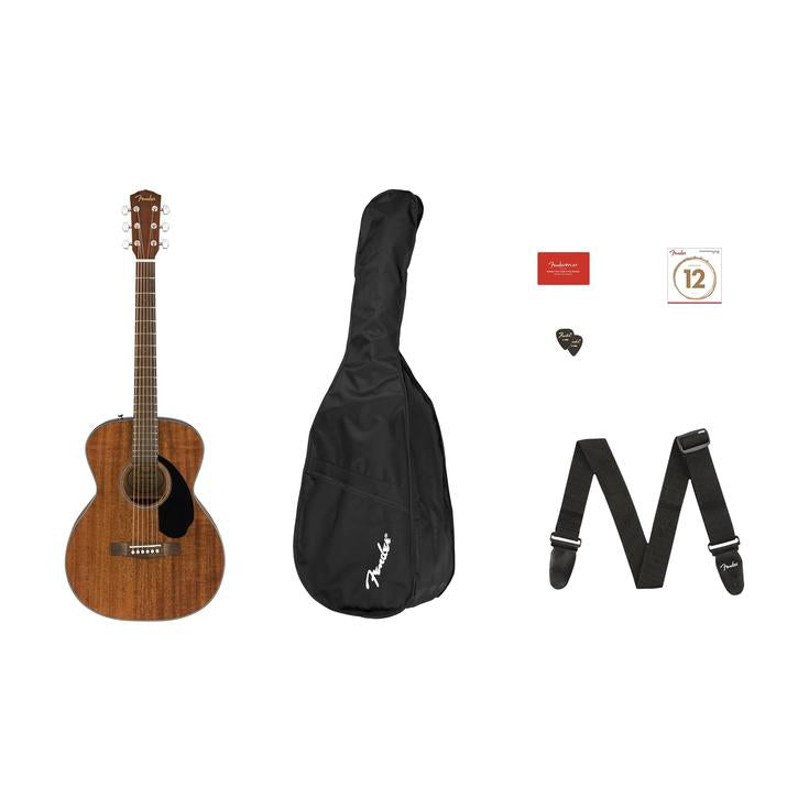 Fender CC-60S Concert Acoustic Guitar Pack V2, Walnut FB, All-Mahogany, FENDER, ACOUSTIC GUITAR, fender-acoustic-package-f03-097-0150-422, ZOSO MUSIC SDN BHD