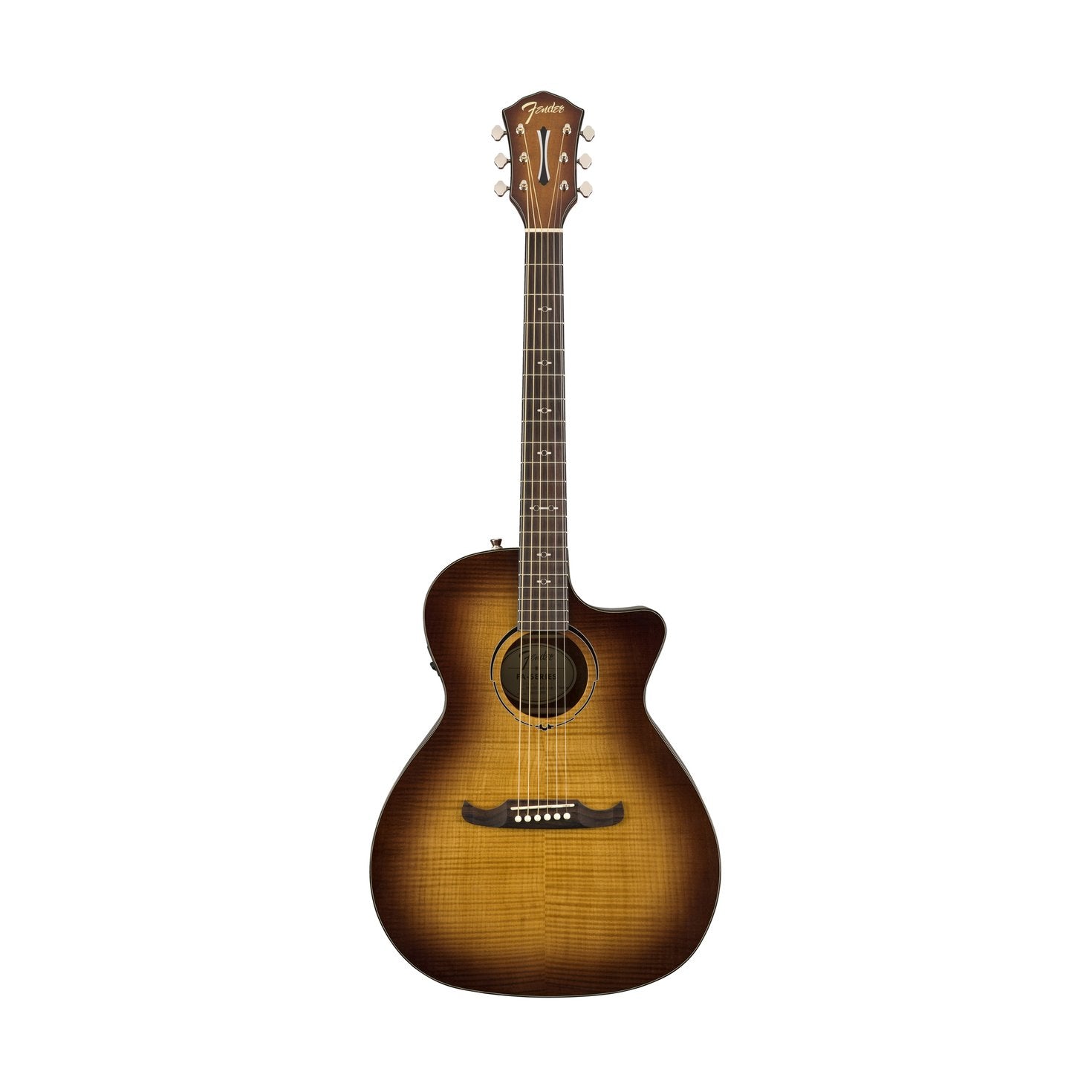 Fender FA-345CE Auditorium Acoustic Guitar w/Cutaway & Electronics, Laurel FB, Tea Burst, FENDER, ACOUSTIC GUITAR, fender-acoustic-guitar-f03-097-1343-064, ZOSO MUSIC SDN BHD