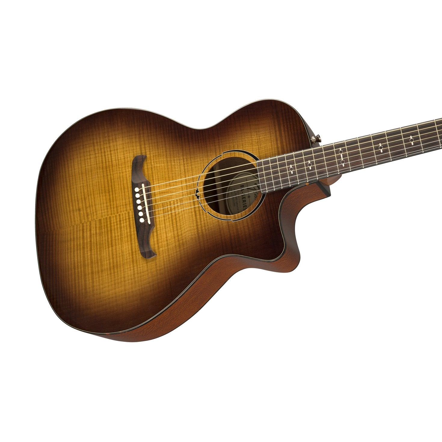 Fender FA-345CE Auditorium Acoustic Guitar w/Cutaway & Electronics, Laurel FB, Tea Burst, FENDER, ACOUSTIC GUITAR, fender-acoustic-guitar-f03-097-1343-064, ZOSO MUSIC SDN BHD