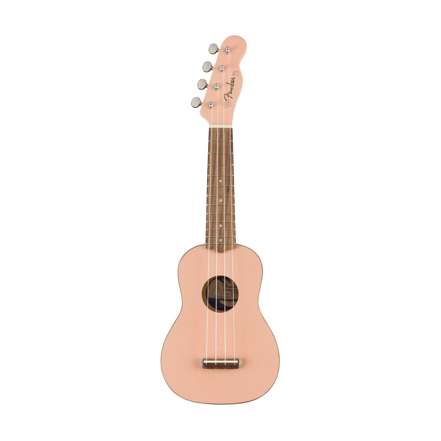 Fender Venice Soprano Ukulele, Walnut FB, Shell Pink, FENDER, UKULELE, fender-ukulele-f03-097-1610-556, ZOSO MUSIC SDN BHD