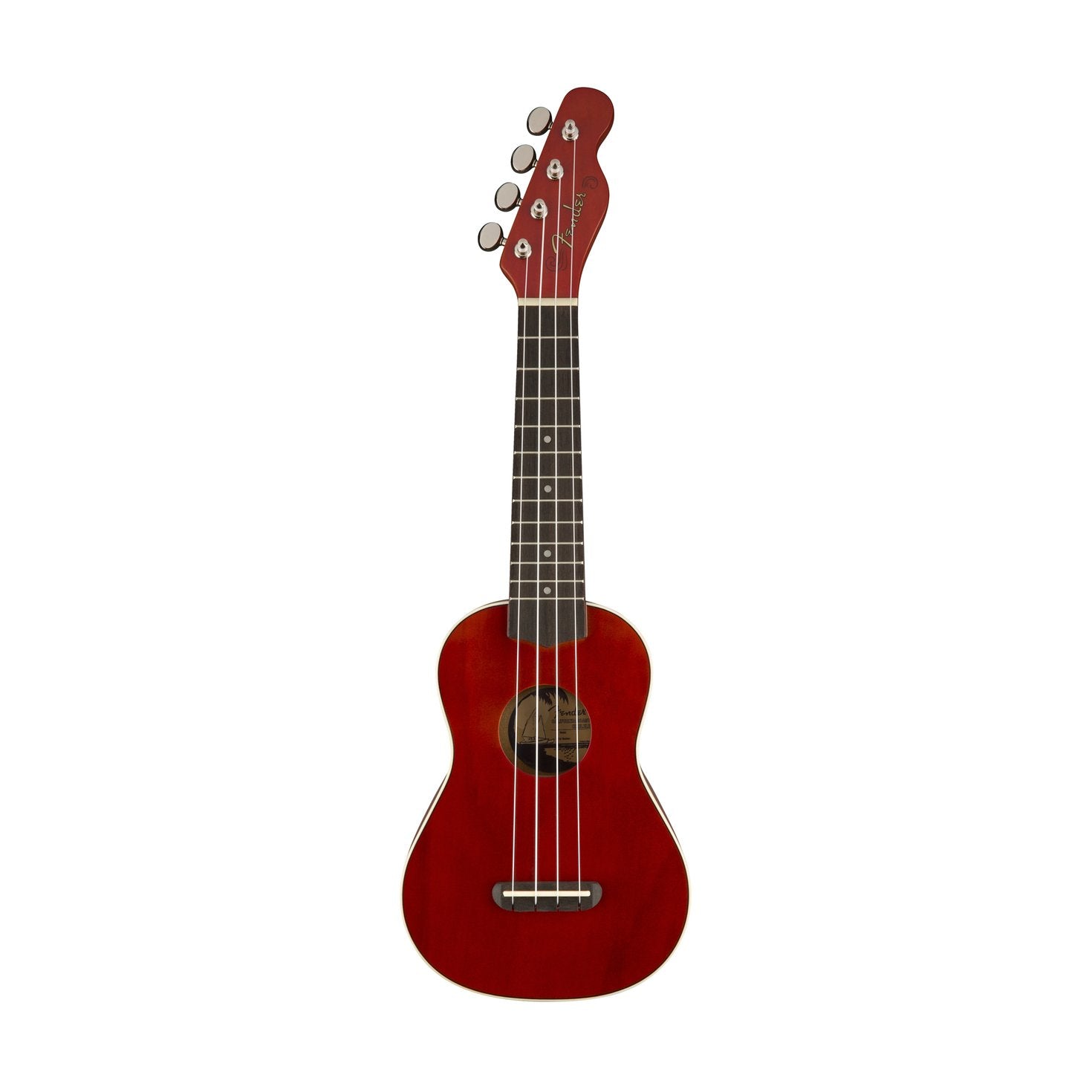 Fender Venice Soprano Ukulele, Walnut FB, Cherry, FENDER, UKULELE, fender-ukulele-f03-097-1610-790, ZOSO MUSIC SDN BHD