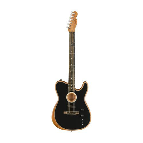 Fender American Acoustasonic Telecaster Guitar w/Bag, Ebony FB, Black, FENDER, ACOUSTIC GUITAR, fender-acoustic-guitar-f03-097-2013-206, ZOSO MUSIC SDN BHD
