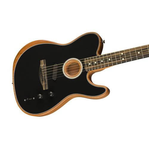 Fender American Acoustasonic Telecaster Guitar w/Bag, Ebony FB, Black, FENDER, ACOUSTIC GUITAR, fender-acoustic-guitar-f03-097-2013-206, ZOSO MUSIC SDN BHD