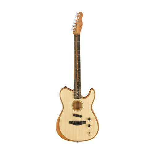 Fender American Acoustasonic Telecaster Guitar w/Bag, Ebony, FB, Natural, FENDER, ACOUSTIC GUITAR, fender-acoustic-guitar-f03-097-2013-221, ZOSO MUSIC SDN BHD