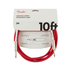 Fender Original Series Instrument Cable, 10ft, Fiesta Red, FENDER, CABLES, fender-cables-f03-099-0510-010, ZOSO MUSIC SDN BHD