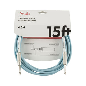 Fender Original Series Instrument Cable, 15ft, Daphne Blue, FENDER, CABLES, fender-cables-f03-099-0515-003, ZOSO MUSIC SDN BHD