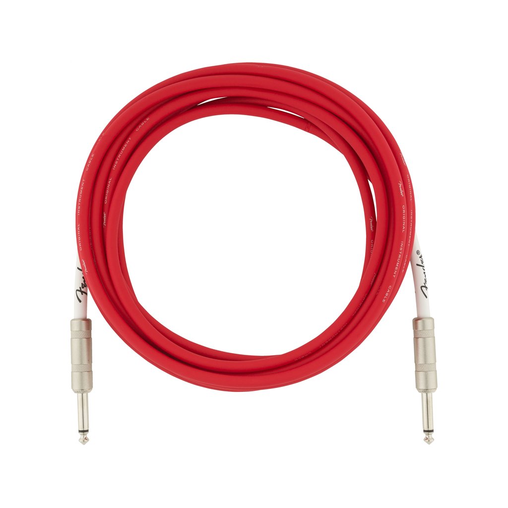 Fender Original Series Instrument Cable, 15ft, Fiesta Red, FENDER, CABLES, fender-cables-f03-099-0515-010, ZOSO MUSIC SDN BHD