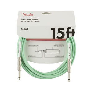 Fender Original Series Instrument Cable, 15ft, Seafoam Green, FENDER, CABLES, fender-cables-f03-099-0515-058, ZOSO MUSIC SDN BHD
