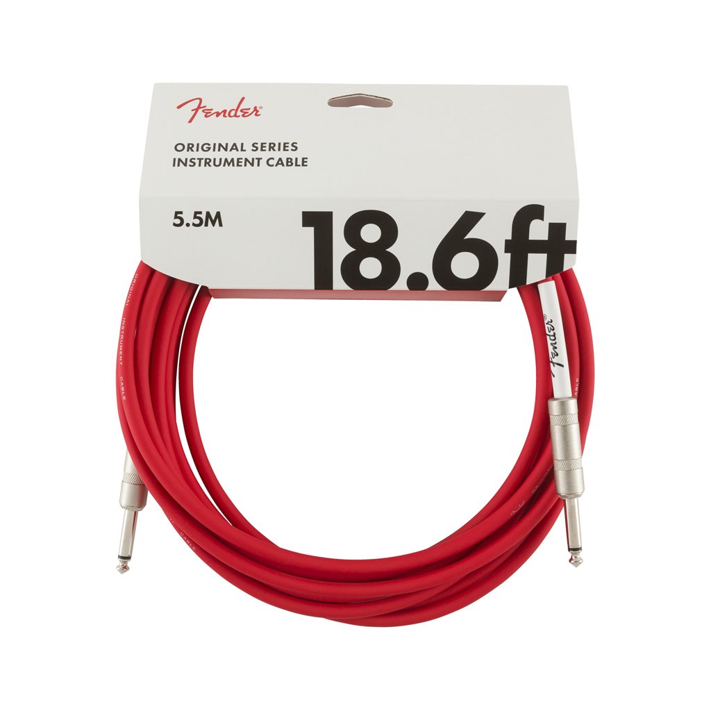 Fender Original Series Instrument Cable, 18.6ft, Fiesta Red, FENDER, CABLES, fender-cables-f03-099-0520-010, ZOSO MUSIC SDN BHD