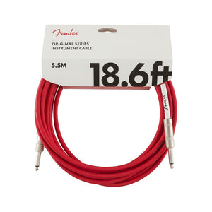 Fender Original Series Instrument Cable, 18.6ft, Fiesta Red, FENDER, CABLES, fender-cables-f03-099-0520-010, ZOSO MUSIC SDN BHD