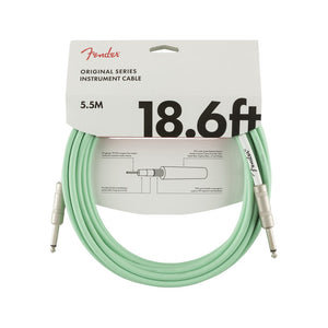 Fender Original Series Instrument Cable, 18.6ft, Seafoam Green, FENDER, CABLES, fender-cables-f03-099-0520-058, ZOSO MUSIC SDN BHD