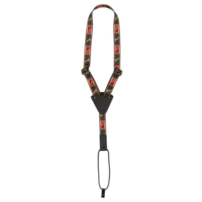 Fender Monogrammed Ukulele Strap, Black/Yellow/Red, FENDER, STRAP, fender-straps-f03-099-0630-002, ZOSO MUSIC SDN BHD