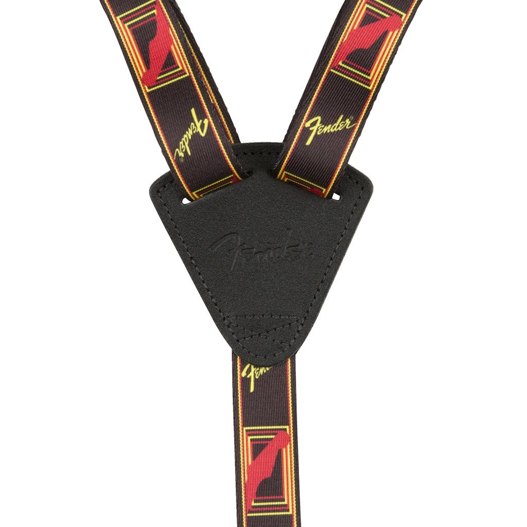 Fender Monogrammed Ukulele Strap, Black/Yellow/Red, FENDER, STRAP, fender-straps-f03-099-0630-002, ZOSO MUSIC SDN BHD