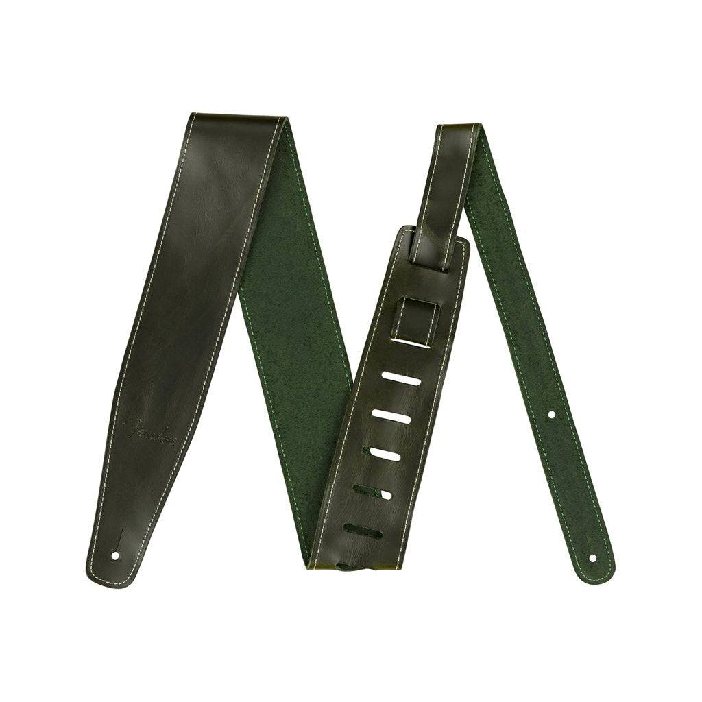 Fender Broken-in Leather Guitar Strap, Green, 2.5inch, FENDER, STRAP, fender-straps-f03-099-0641-062, ZOSO MUSIC SDN BHD