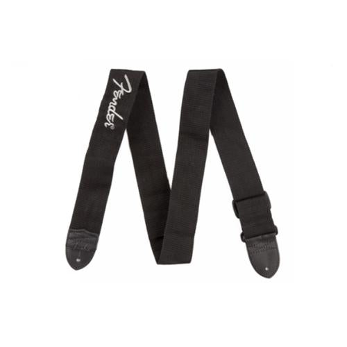 Fender 2inch Poly Guitar Strap, Black with Grey Logo, FENDER, STRAP, fender-straps-f03-099-0662-043, ZOSO MUSIC SDN BHD