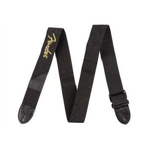 Fender 2inch Black Poly Strap, Black w/ Yellow Fender Logo, FENDER, STRAP, fender-straps-f03-099-0662-070, ZOSO MUSIC SDN BHD