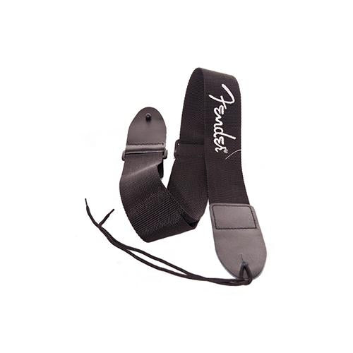 Fender 2 Inch Black Poly Strap - Black with White Fender Logo, FENDER, STRAP, fender-straps-f03-099-0662-080, ZOSO MUSIC SDN BHD