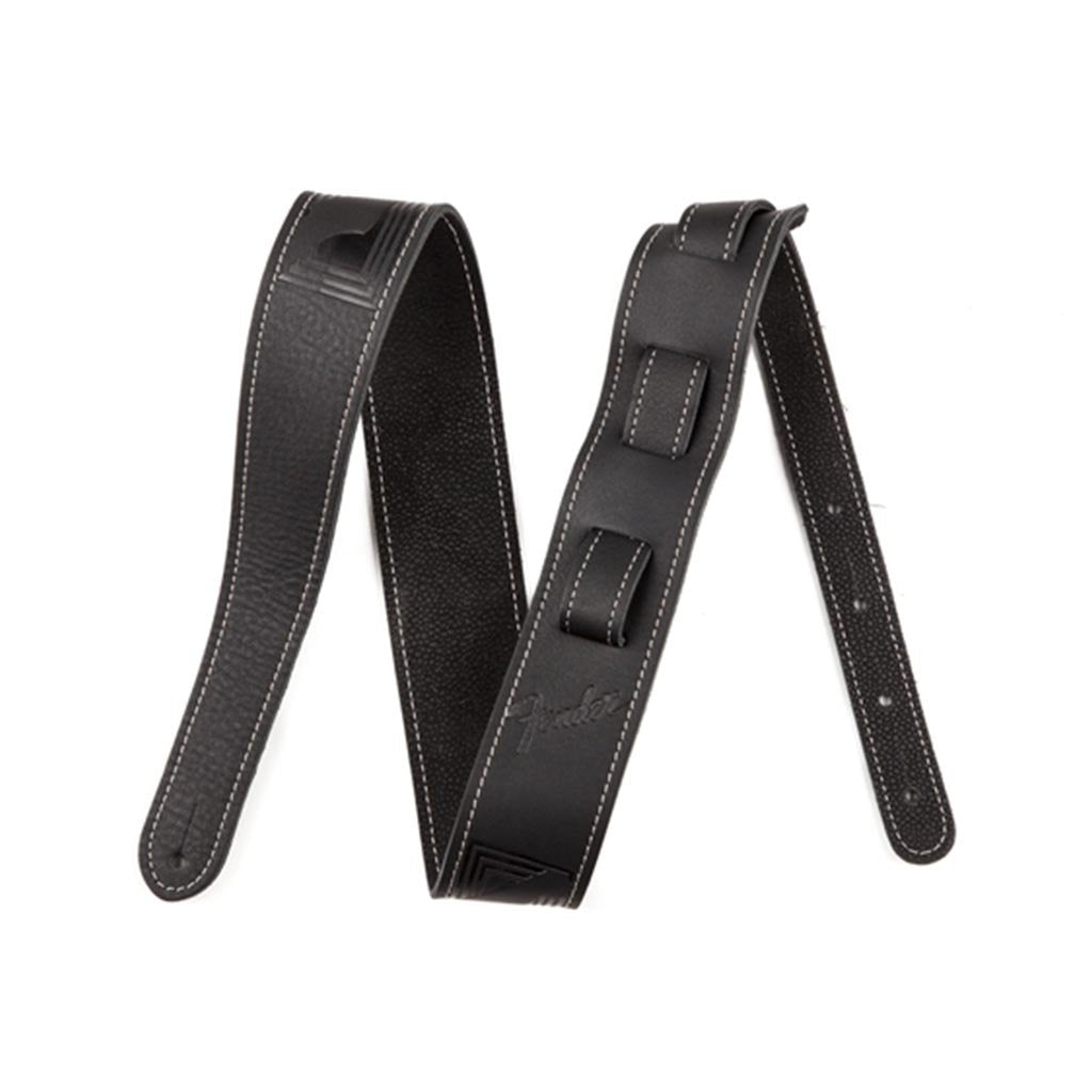 Fender Monogrammed Leather Guitar Strap, Black, FENDER, STRAP, fender-straps-f03-099-0681-006, ZOSO MUSIC SDN BHD