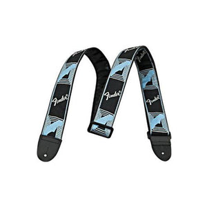 Fender 2 Inch Monogrammed Strap - Black/Light Grey/Blue, FENDER, STRAP, fender-straps-f03-099-0681-502, ZOSO MUSIC SDN BHD