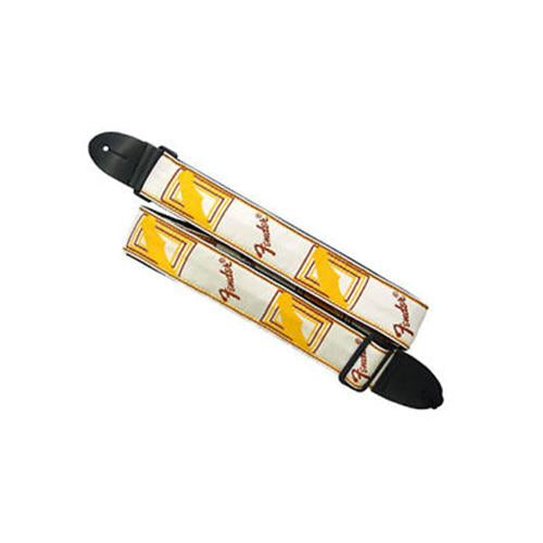 Fender 2 Inch Monogrammed Strap - White/Brown/Yellow, FENDER, STRAP, fender-straps-f03-099-0683-000, ZOSO MUSIC SDN BHD