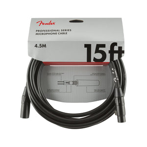Fender Professional Series Microphone Cable, 15ft, Black, FENDER, CABLES, fender-cables-f03-099-0820-018, ZOSO MUSIC SDN BHD