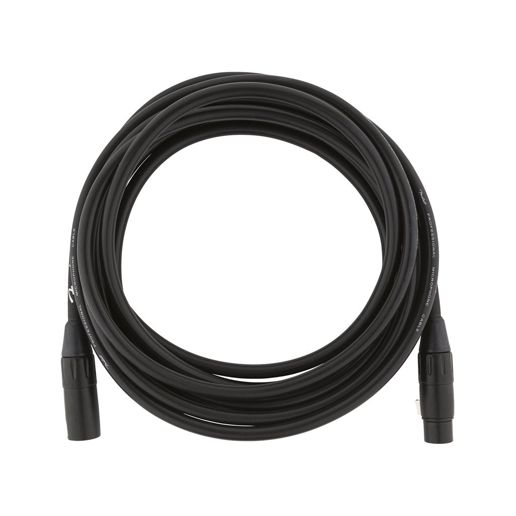 Fender Professional Series Microphone Cable, 15ft, Black, FENDER, CABLES, fender-cables-f03-099-0820-018, ZOSO MUSIC SDN BHD