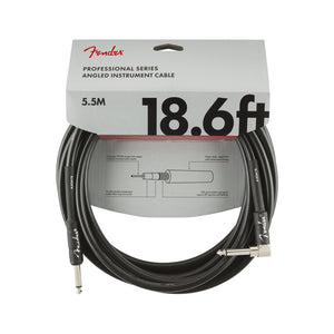 Fender Professional Series Angled Instrument Cable, 18.6ft, Black, FENDER, CABLES, fender-cables-f03-099-0820-019, ZOSO MUSIC SDN BHD
