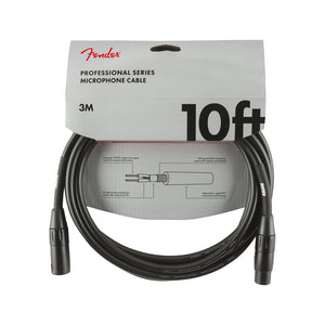 Fender Professional Series Microphone Cable, 10ft, Black, FENDER, CABLES, fender-cables-f03-099-0820-022, ZOSO MUSIC SDN BHD