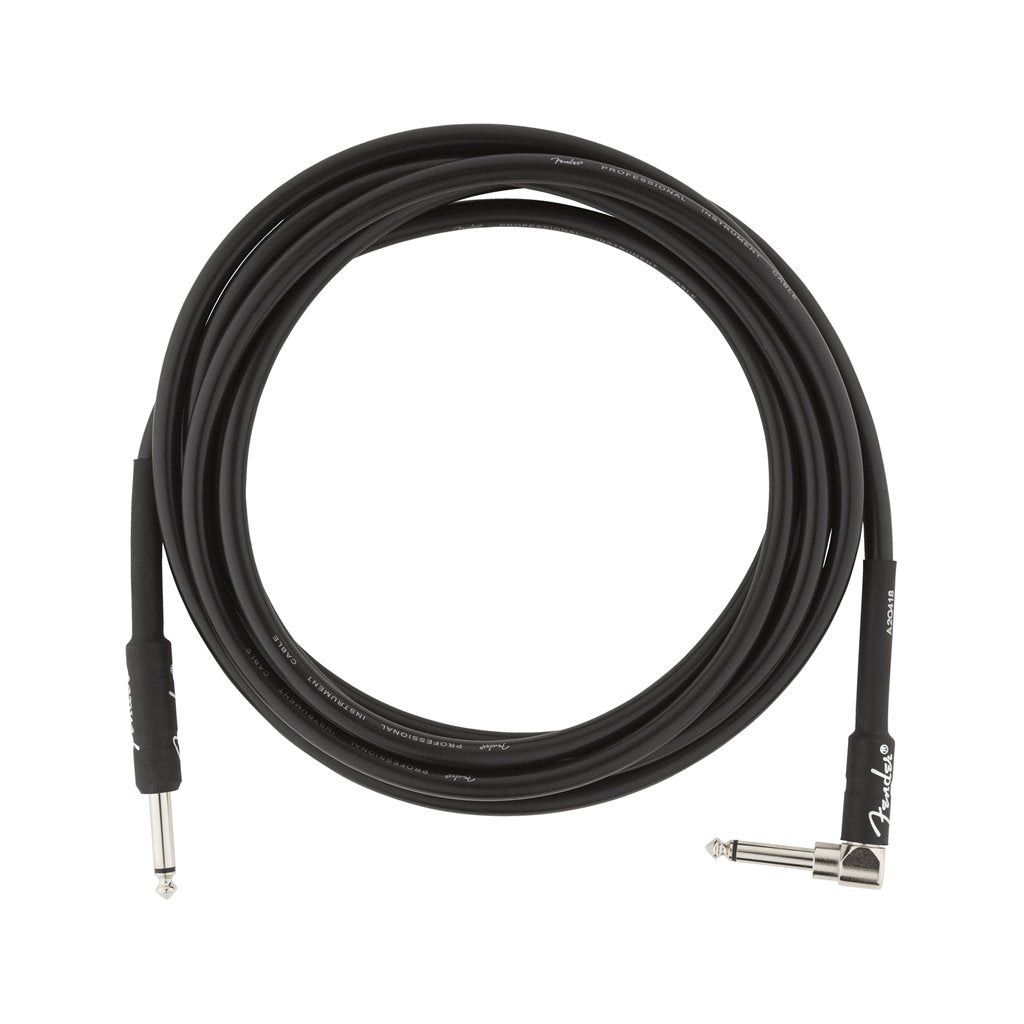 Fender Professional Series Angled Instrument Cable, 10ft, Black, FENDER, CABLES, fender-cables-f03-099-0820-025, ZOSO MUSIC SDN BHD