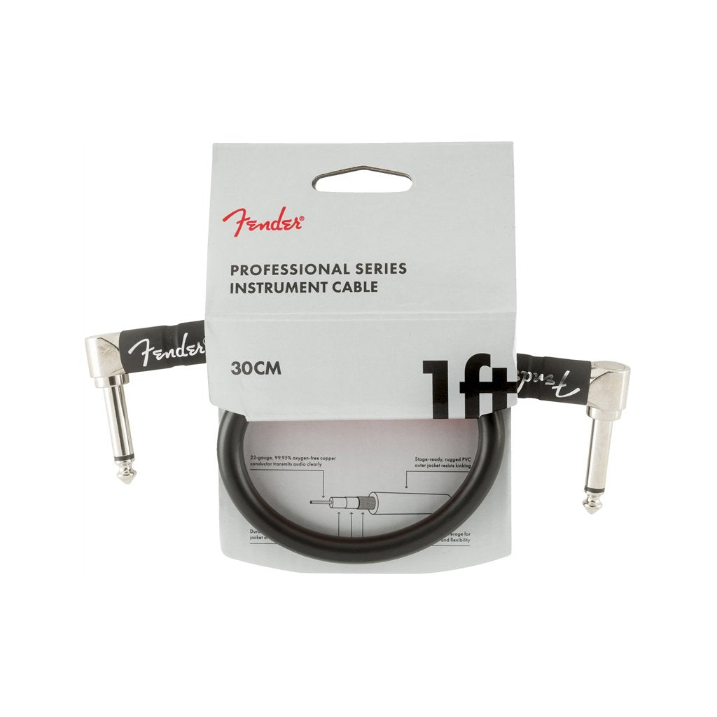 Fender Professional Series Instrument Cable, 1ft, Black, FENDER, CABLES, fender-cables-f03-099-0820-057, ZOSO MUSIC SDN BHD