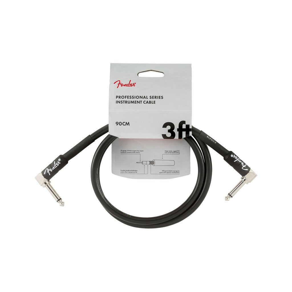 Fender Professional Series Instrument Cable, 3ft, Black, FENDER, CABLES, fender-cables-f03-099-0820-058, ZOSO MUSIC SDN BHD