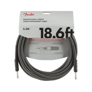 Fender Professional Series Instrument Cable, 18.6ft, Grey Tweed, FENDER, CABLES, fender-cables-f03-099-0820-068, ZOSO MUSIC SDN BHD