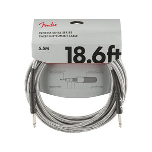 Fender Professional Series Instrument Cable, 18.6ft, White Tweed, FENDER, CABLES, fender-cables-f03-099-0820-069, ZOSO MUSIC SDN BHD
