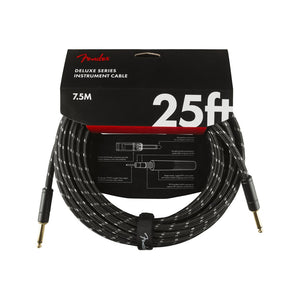 Fender Deluxe Series Instrument Cable, 25ft, Black Tweed, FENDER, CABLES, fender-cables-f03-099-0820-075, ZOSO MUSIC SDN BHD
