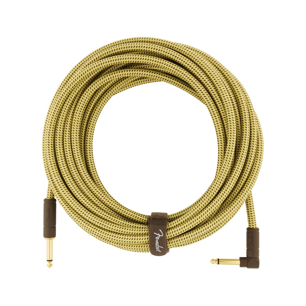 Fender Deluxe Series Angled Instrument Cable, 25ft, Tweed, FENDER, CABLES, fender-cables-f03-099-0820-078, ZOSO MUSIC SDN BHD