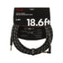 Fender Deluxe Series Angled Instrument Cable, 18.6ft, Black Tweed, FENDER, CABLES, fender-cables-f03-099-0820-079, ZOSO MUSIC SDN BHD