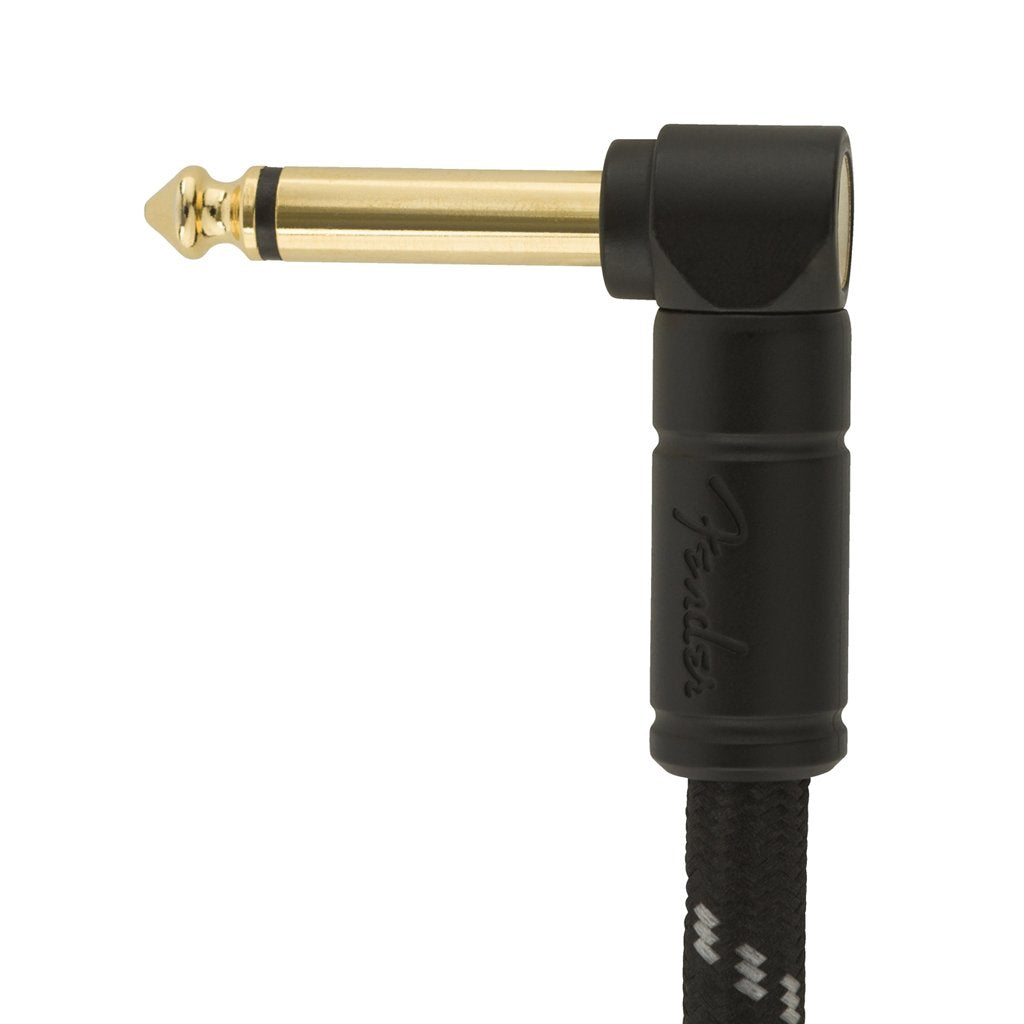 Fender Deluxe Series Angled Instrument Cable, 18.6ft, Black Tweed, FENDER, CABLES, fender-cables-f03-099-0820-079, ZOSO MUSIC SDN BHD