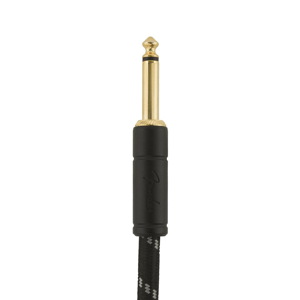 Fender Deluxe Series Angled Instrument Cable, 18.6ft, Black Tweed, FENDER, CABLES, fender-cables-f03-099-0820-079, ZOSO MUSIC SDN BHD