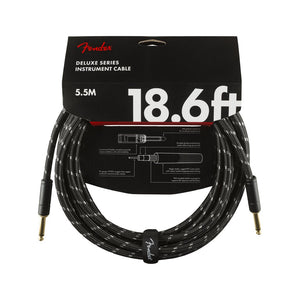 Fender Deluxe Series Instrument Cable, 18.6ft, Black Tweed, FENDER, CABLES, fender-cables-f03-099-0820-080, ZOSO MUSIC SDN BHD