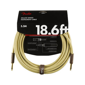 Fender Deluxe Series Instrument Cable, 18.6ft, Tweed, FENDER, CABLES, fender-cables-f03-099-0820-081, ZOSO MUSIC SDN BHD
