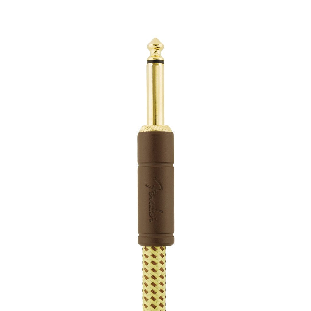 Fender Deluxe Series Angled Instrument Cable. 15ft, Tweed, FENDER, CABLES, fender-cables-f03-099-0820-086, ZOSO MUSIC SDN BHD