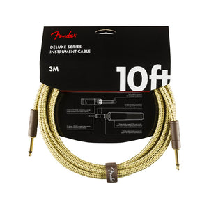 Fender Deluxe Series Instrument Cable, 10ft, Tweed, FENDER, CABLES, fender-cables-f03-099-0820-089, ZOSO MUSIC SDN BHD