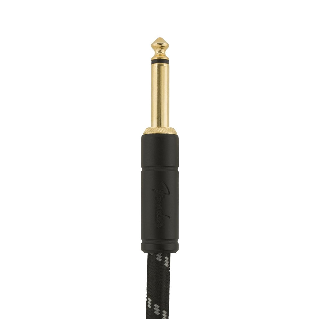 Fender Deluxe Series Angled Instrument Cable, 10ft, Black Tweed, FENDER, CABLES, fender-cables-f03-099-0820-090, ZOSO MUSIC SDN BHD