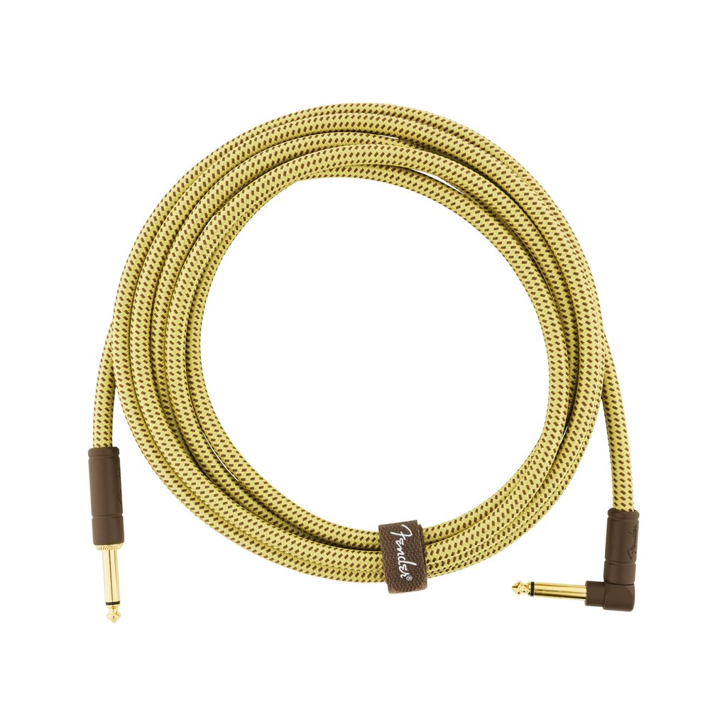 Fender Deluxe Series Angled Instrument Cable, 10ft Tweed, FENDER, CABLES, fender-cables-f03-099-0820-091, ZOSO MUSIC SDN BHD