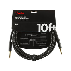 Fender Deluxe Series Instrument Cable, 10ft, Black Tweed, FENDER, CABLES, fender-cables-f03-099-0820-092, ZOSO MUSIC SDN BHD