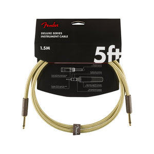 Fender Deluxe Series Instrument Cable, 5ft, Tweed, FENDER, CABLES, fender-cables-f03-099-0820-094, ZOSO MUSIC SDN BHD
