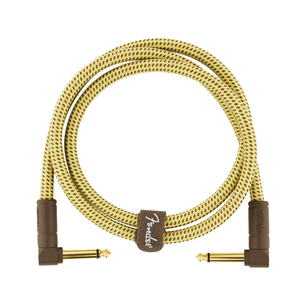 Fender Deluxe Series Angled Instrument Cable, 3ft, Tweed, FENDER, CABLES, fender-cables-f03-099-0820-098, ZOSO MUSIC SDN BHD