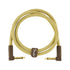 Fender Deluxe Series Angled Instrument Cable, 3ft, Tweed, FENDER, CABLES, fender-cables-f03-099-0820-098, ZOSO MUSIC SDN BHD