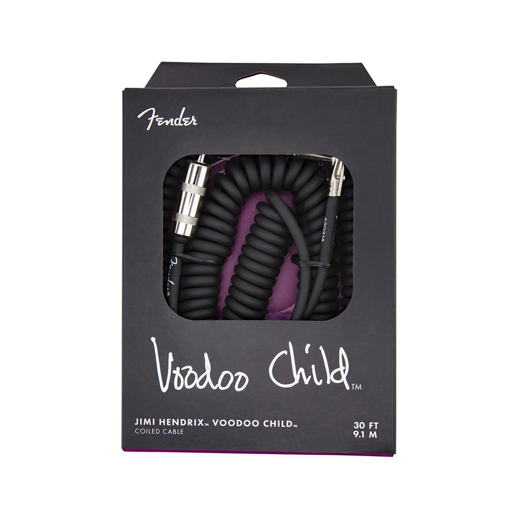 Fender Jimi Hendrix Voodoo Child Guitar Cable, Black, 30ft, FENDER, CABLES, fender-cables-f03-099-0823-003, ZOSO MUSIC SDN BHD